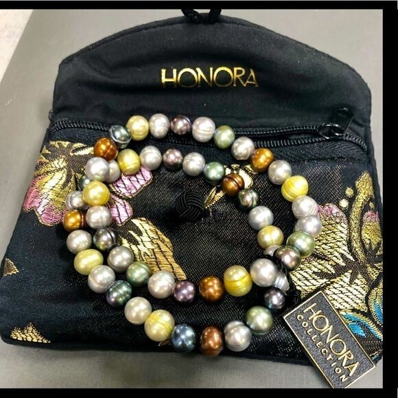 2-Honora Multi Colored Stretchy Bracelets "Dark Multi Collection" NWTS! - Picture 5 of 6